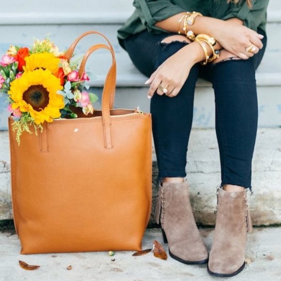 Leather Boho Fringe Block Heel Ankle Booties - Picture 5 of 8